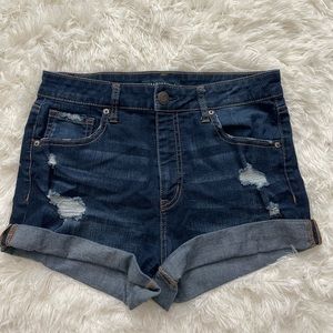 Distressed Denim Shorts